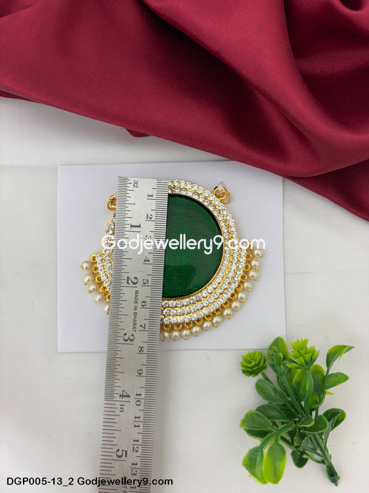 Green Dollar Pendant Deity God Jewelley For All Gods And Goddesses GodJewellery9.com DGP005-13 2