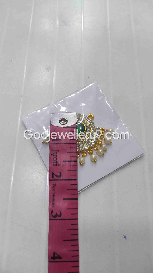 Green Small Round Dollar Pendant For Hindu God And Deity R7 Godjewellery9 1