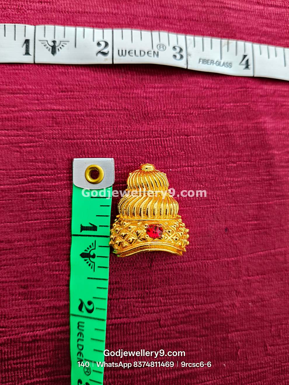 Hindu Deity Mukut for Miniature 2-4 Lakshmi & Ganesha Idols 9rcsc6-2 godjewellery9.com