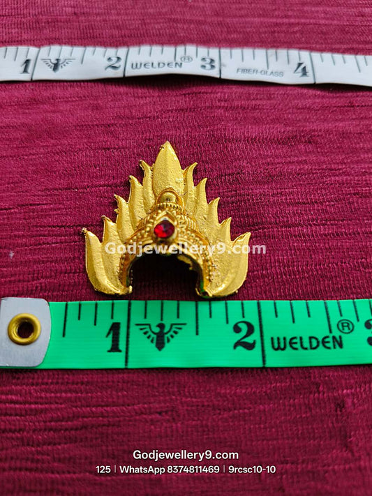 Jwala Mukut for God Idols Gold Plated Deity Crown 9rcsc10-1 godjewellery9.com