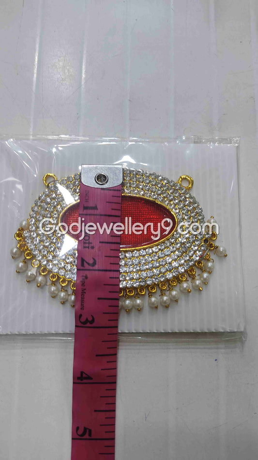 Maroon Medium Oval Dollar Pendant For Hindu God And Deity R14 Godjewellery9 1