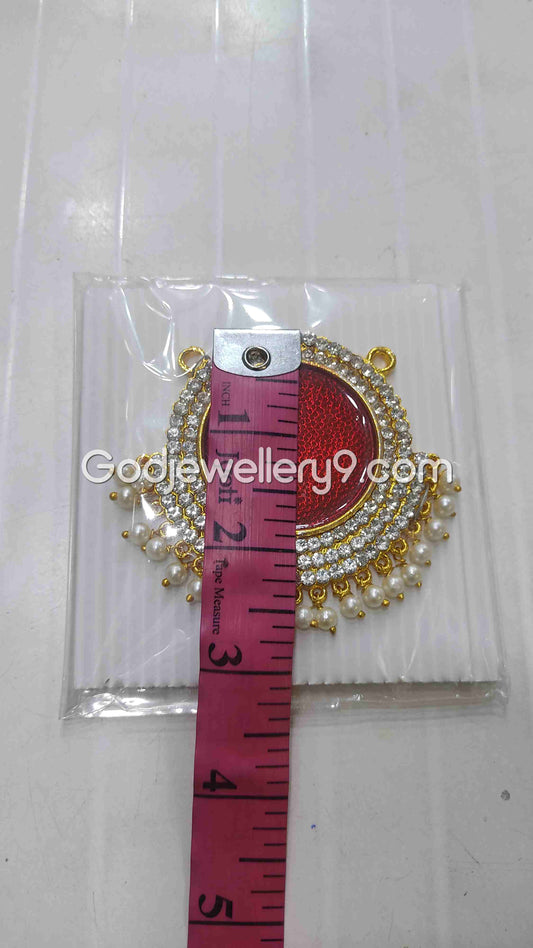 Maroon Medium Round Dollar Pendant For Hindu God And Deity R5 Godjewellery9 1