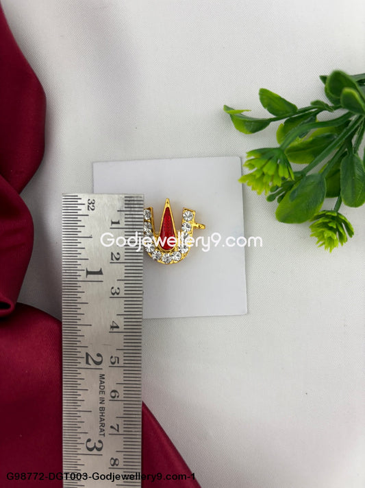 Namam Tilak For Murti Idols Temple And Vishnu Balaji Perumal Ornaments God Deity Swamy Alankaram pooja Red White Stone Tirupati Namam Shringar G98772-DGT003-1.jpg?v=1742831306