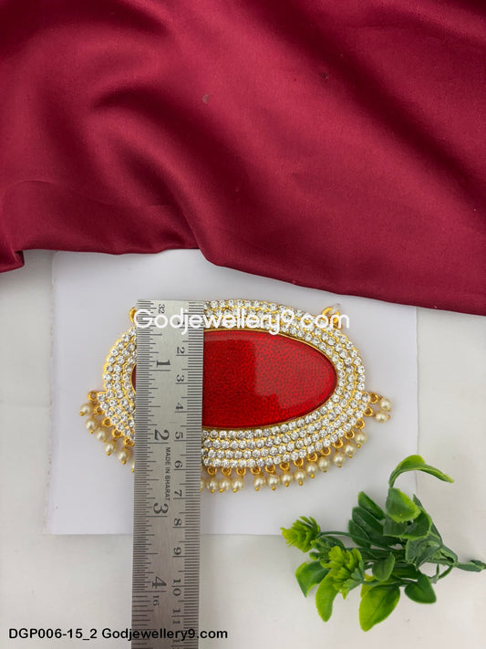 Round Dollar Pendant Marron Enamel Deity God Jewelley For Idols GodJewellery9.com DGP006-15 2