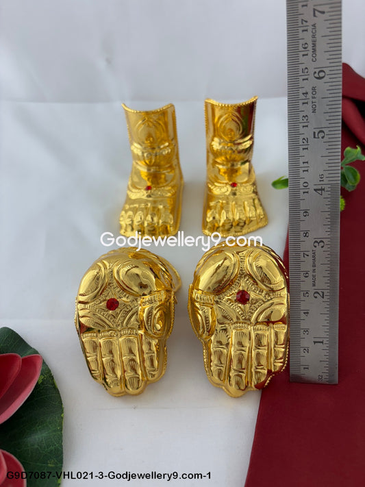 Sacred God Deity Varalakshmi Hands and Legs Hastam Padam in Gold Finish G9D7087-VHL021-3-Godjewellery9.com-1