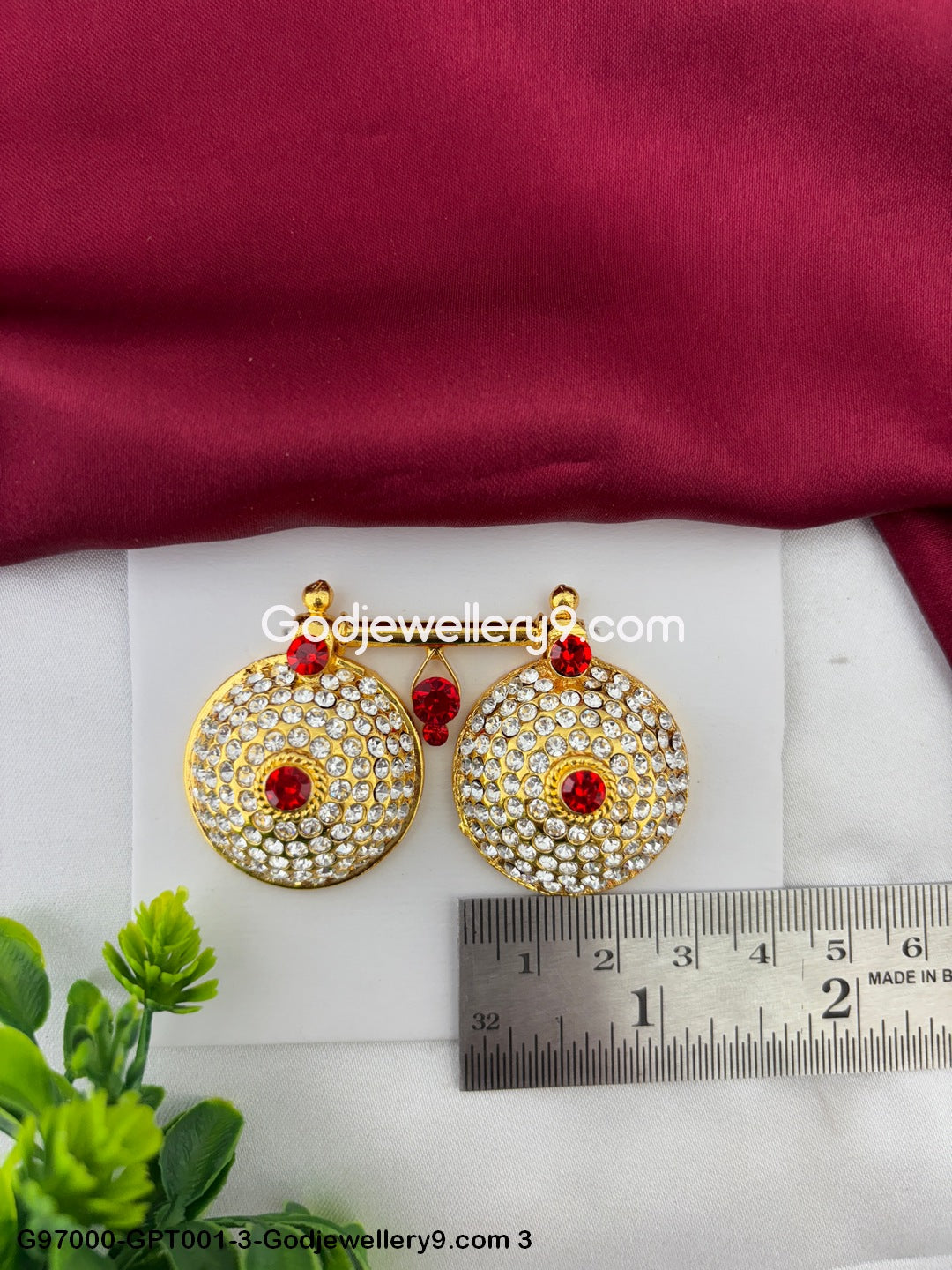 Stone Mangalsutra And Pottu Thali for Goddess Lakshmi Alankaram G97000-GPT001-3-Godjewellery9.com 3