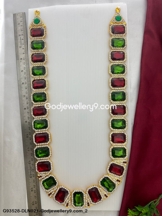 Swamy Alankaram 1 Step Long Haram Necklace for Deity God G93528-DLN021-Godjewellery9.com 2