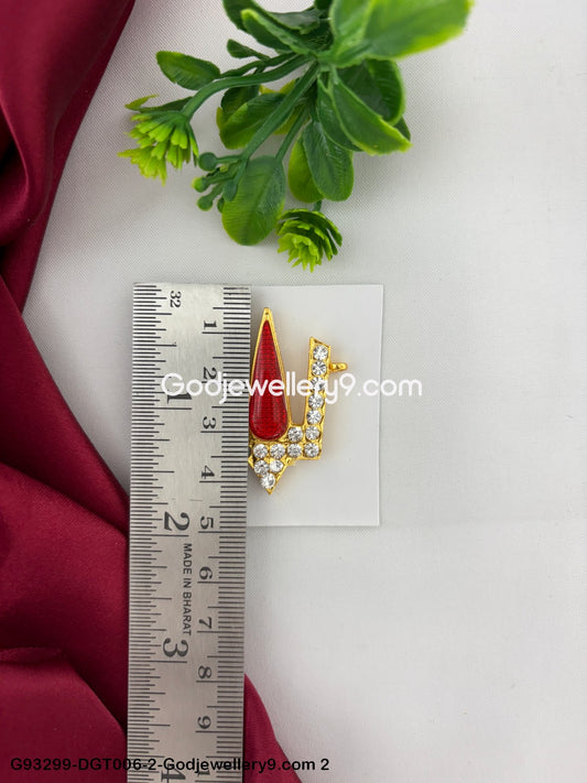 Traditional Tirupati Deity God V Shape Stone Namam Tilak Idols Alankaram G93299-DGT006-2-Godjewellery9.com 2