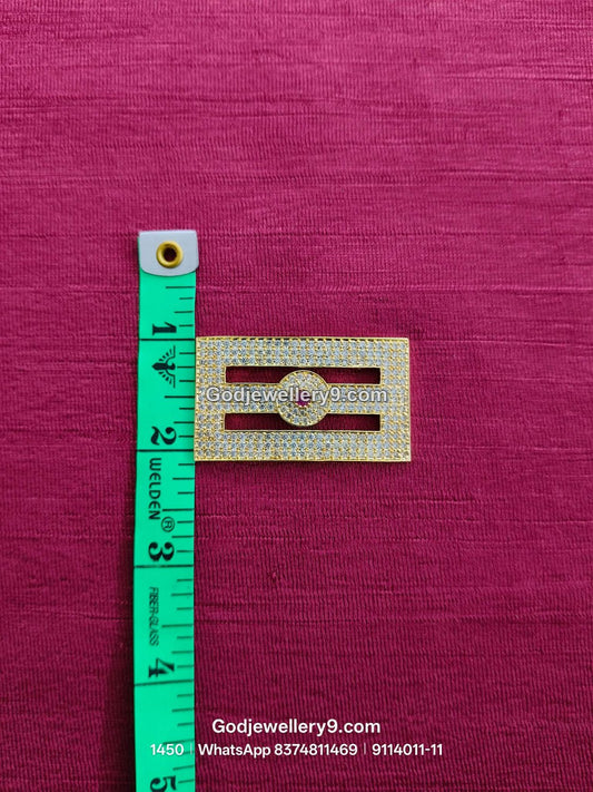 Large Shiva Tilak / Naamam with Full Stone Face and Round Center for Shiva idol forehead alankaram - detail view - SKU 9114011