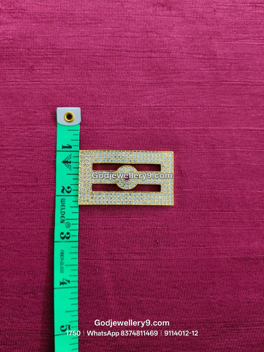 Large Shiva Tilak / Naamam with Gold Border and Round Red Center for Shiva idol forehead alankaram - detail view - SKU 9114012