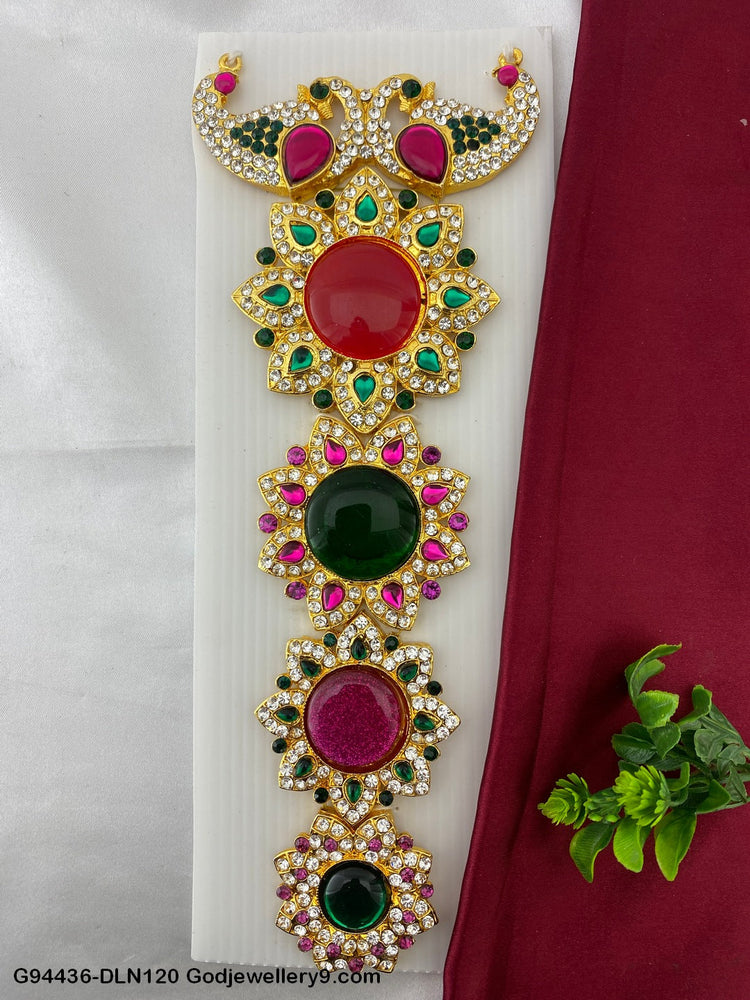 Deity Long Necklace God Jewellery Chest Haram Stone Centerpiece Logo