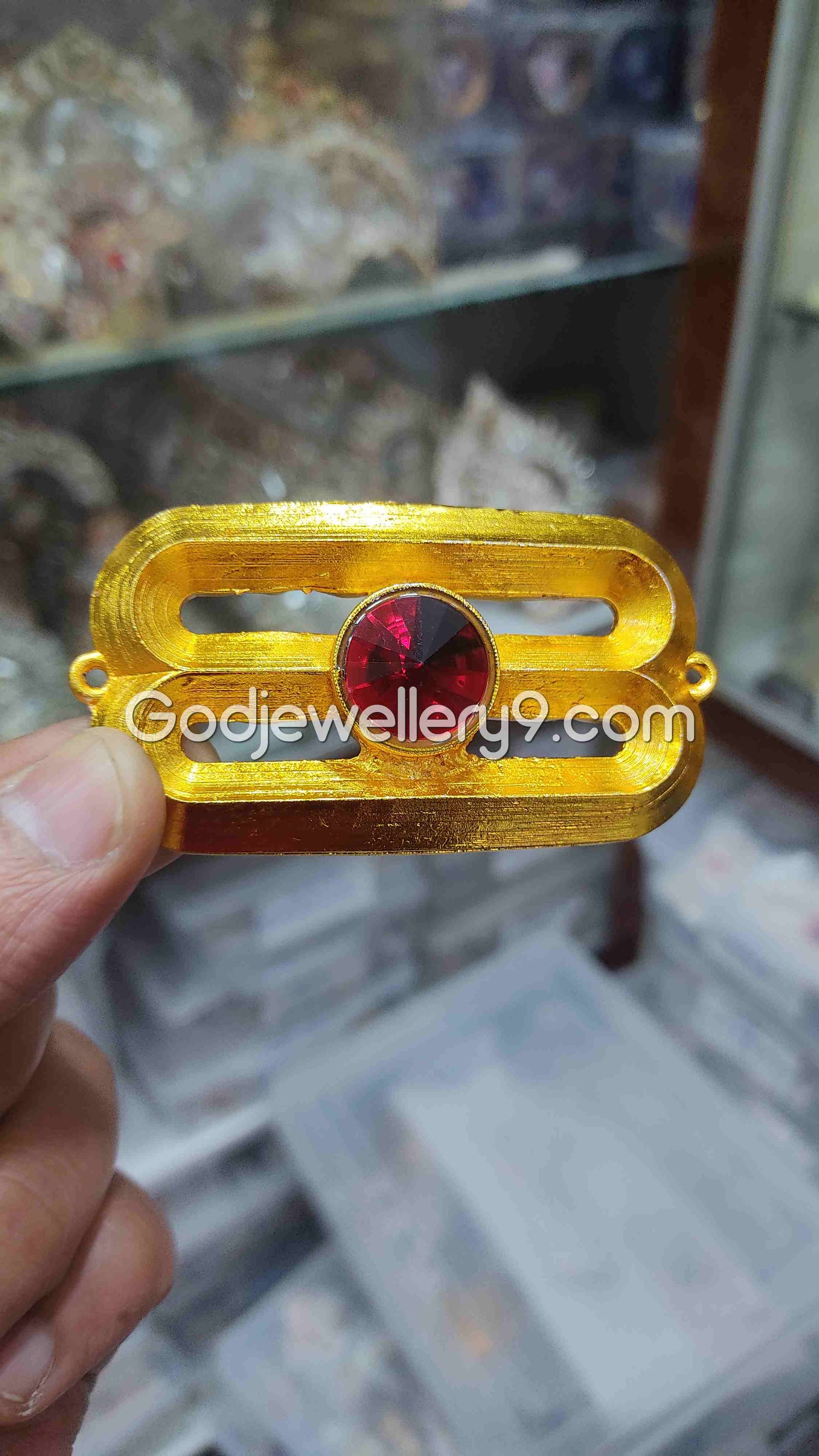 Straight CZ Shiva Vibuthi Pattai Namam for deity idols