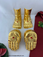 Gold Plated Deity Hands and Legs Hastam Padam for Varalakshmi Idol Pooja