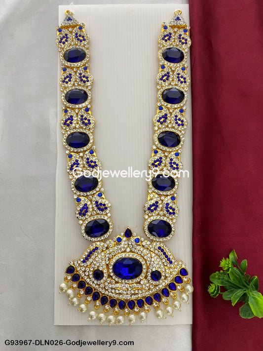 1 Step Long Haram Necklace for Deity God Idol Shringar G93967-DLN026-Godjewellery9.com 1