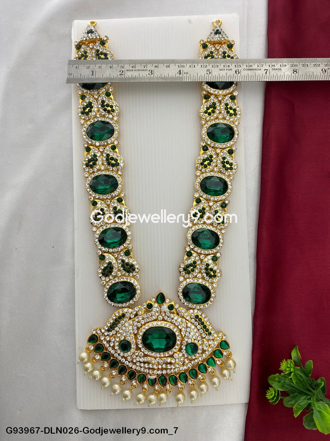 1 Step Long Haram Necklace for Deity God Idol Shringar G93967-DLN026G93967-DLN026-G-Godjewellery9.com 7