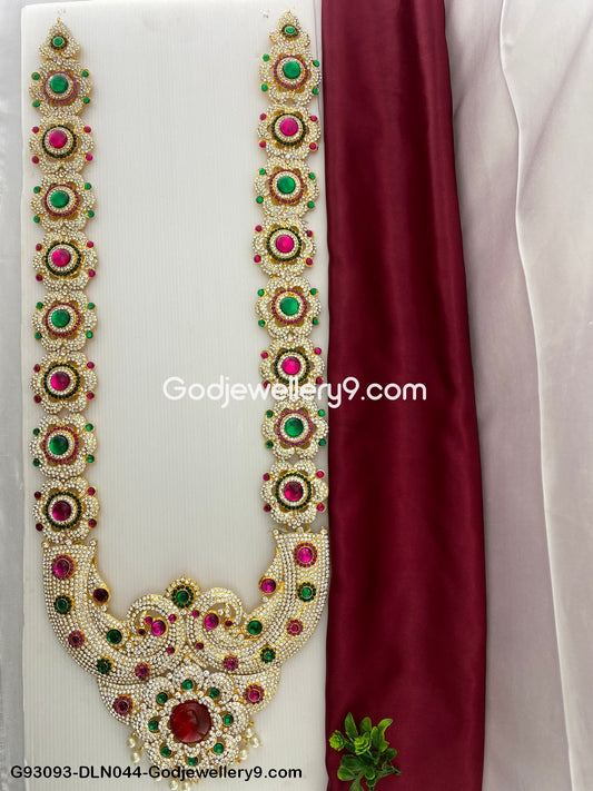 1 Step Long Haram Necklace for Deity God Murti and Vigraha G93093-DLN044-Godjewellery9.com 1