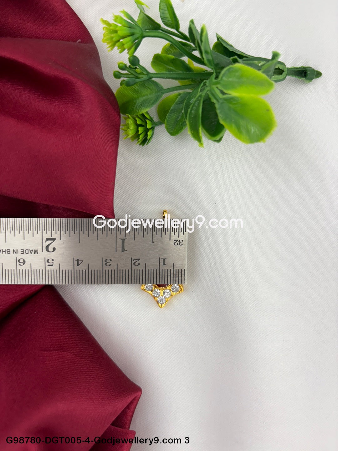 Ammavari Deity Stone Tilakam Bindi Alankaram for God Temple Use G98780-DGT005-4 -Godjewellery9.com 3