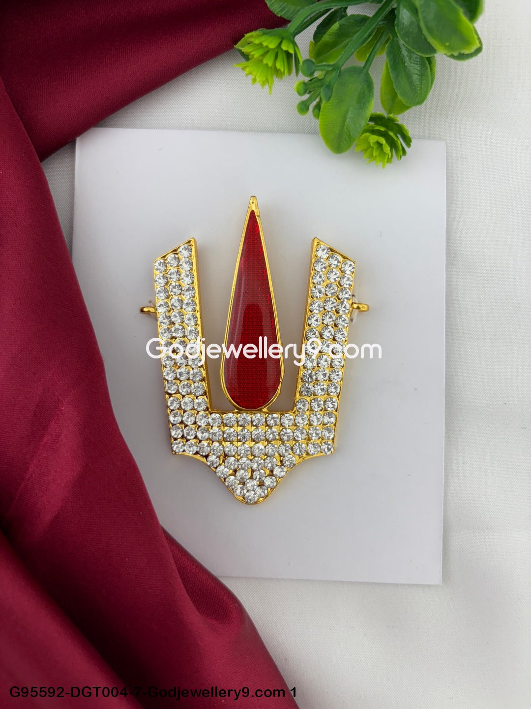 Balaji God Stone Namam Vishnu Tilak Stone Work for Divine Deity Alankaram G95592-DGT004-7-Godjewellery9.com 1