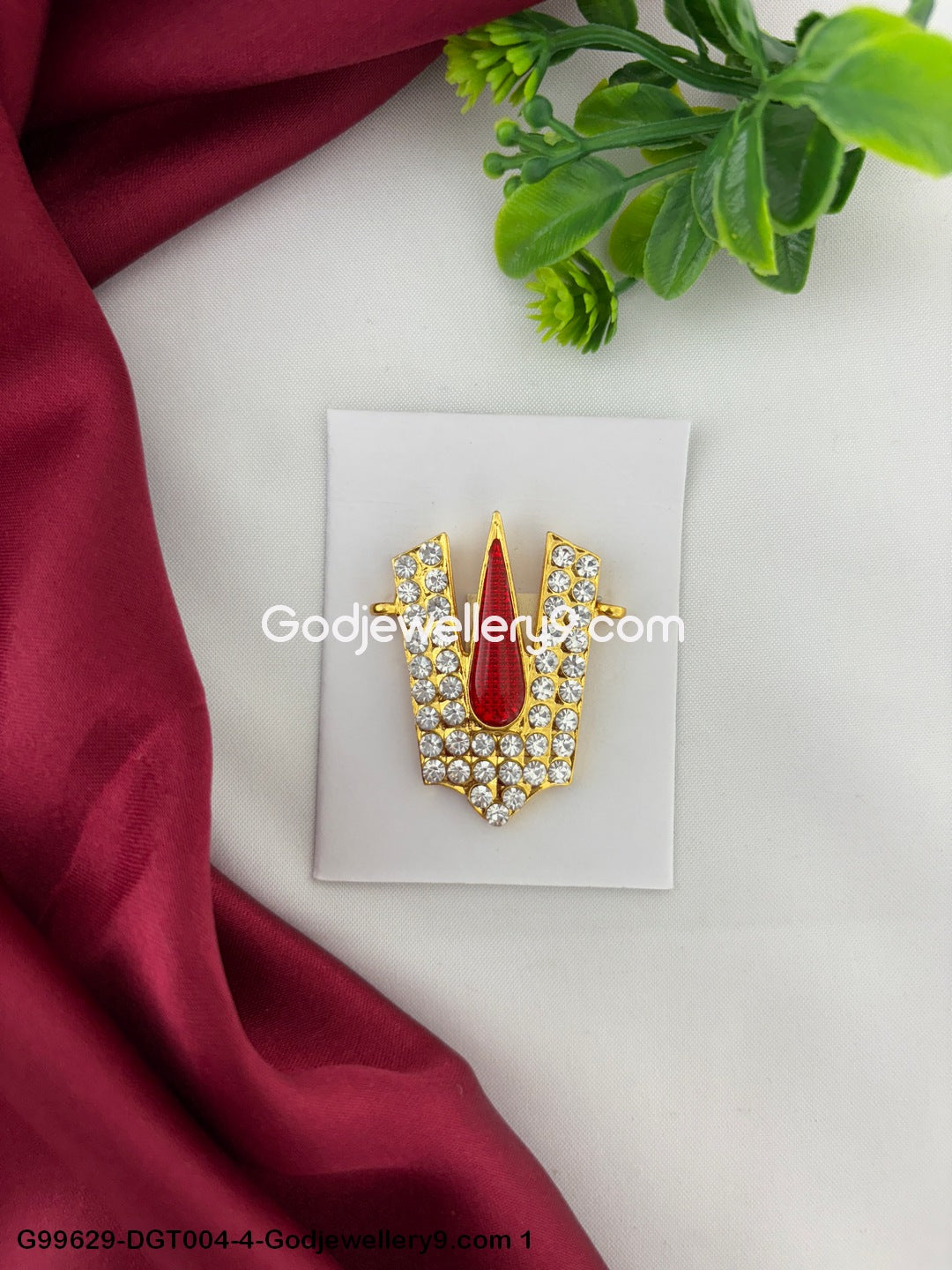 Balaji God Stone Namam Vishnu Tilak Temple Jewelry Ornament Alankaram G99629-DGT004-4-Godjewellery9.com 1
