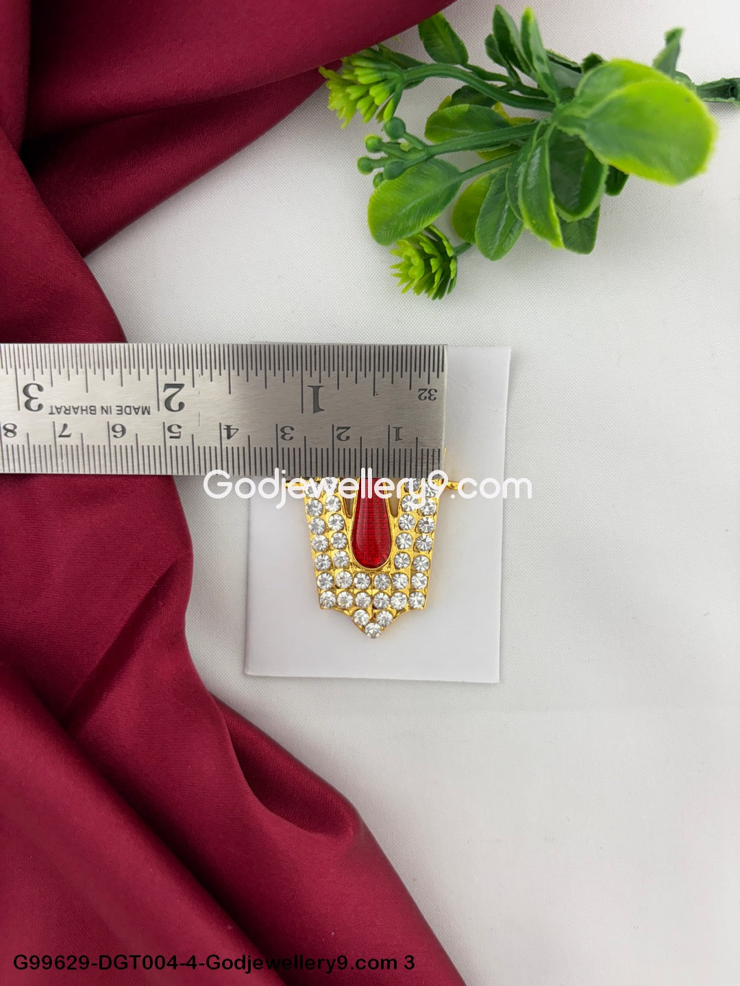 Balaji God Stone Namam Vishnu Tilak Temple Jewelry Ornament Alankaram G99629-DGT004-4-Godjewellery9.com 3