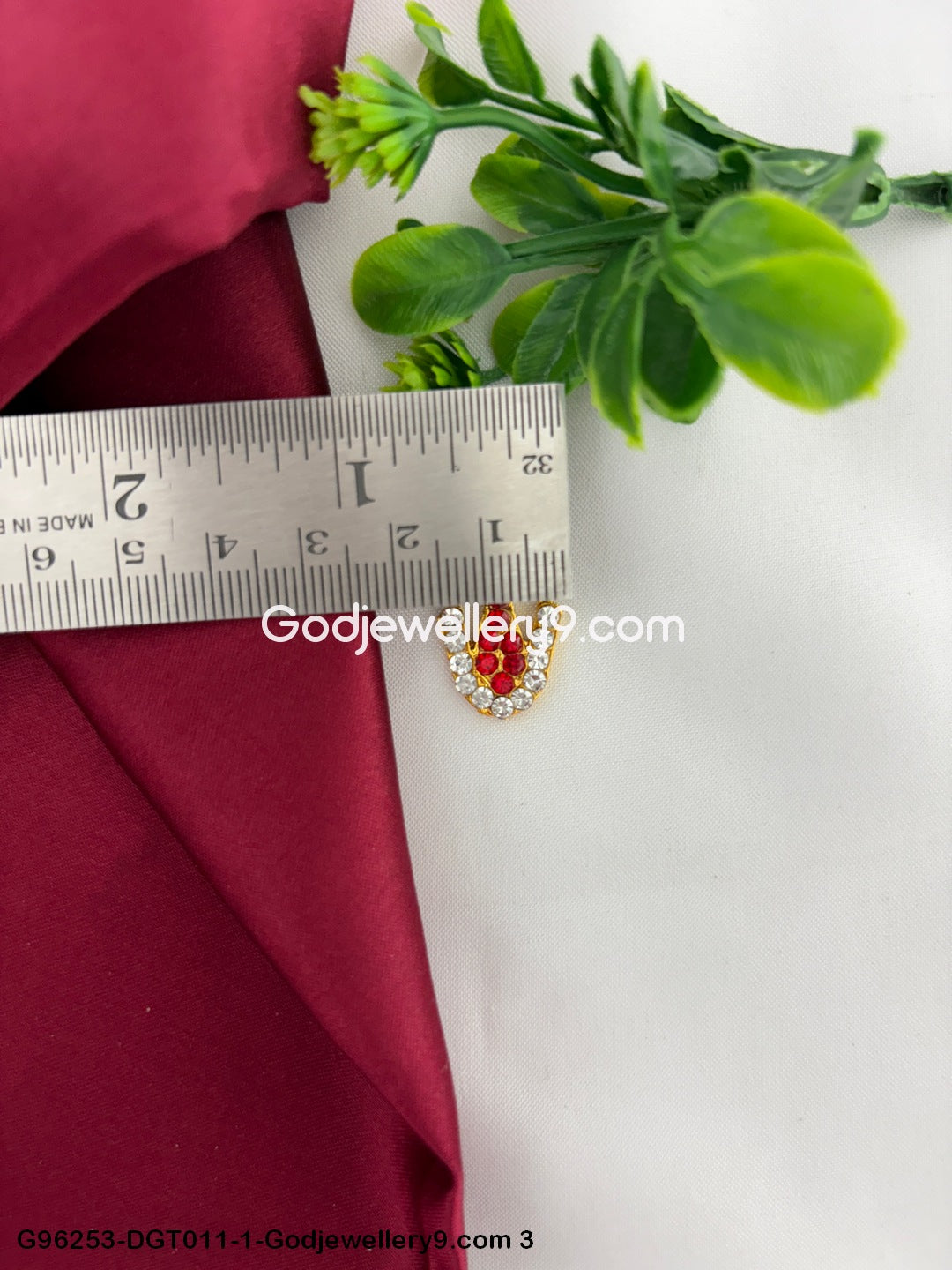 Balaji God Stone Small Namam Vishnu Tilak Temple Jewelry Ornament G96253-DGT011-1-Godjewellery9.com 3