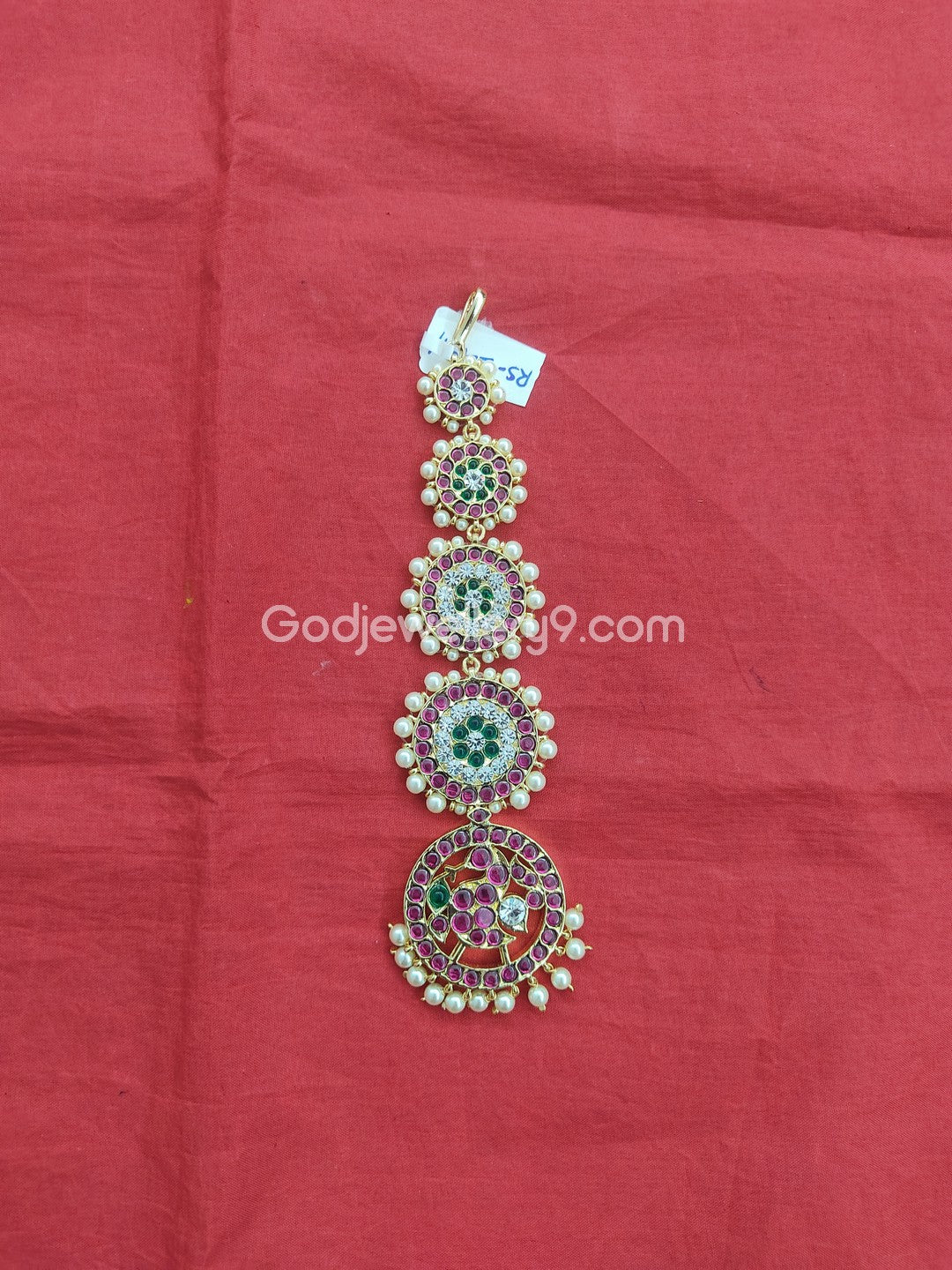Bharatanatyam Brass Kemp Maang Tikka Godjewellery9.com