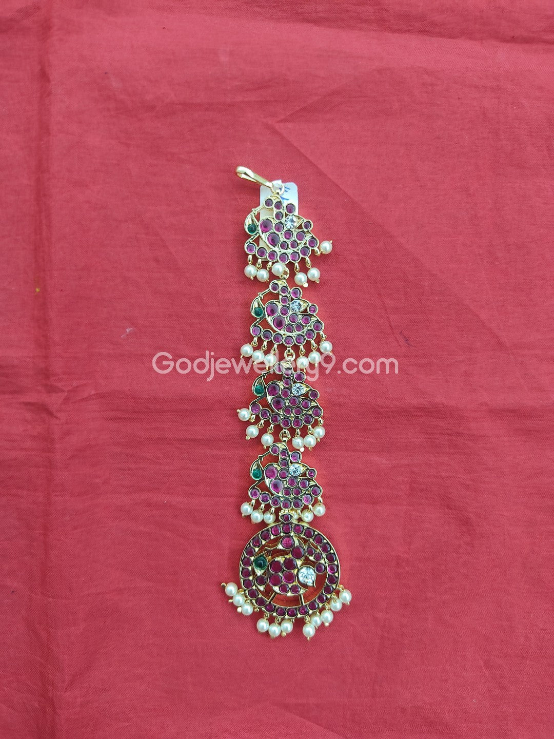 Bharatanatyam Brass Kemp Maang Tikka Nettichutti Godjewellery9.com