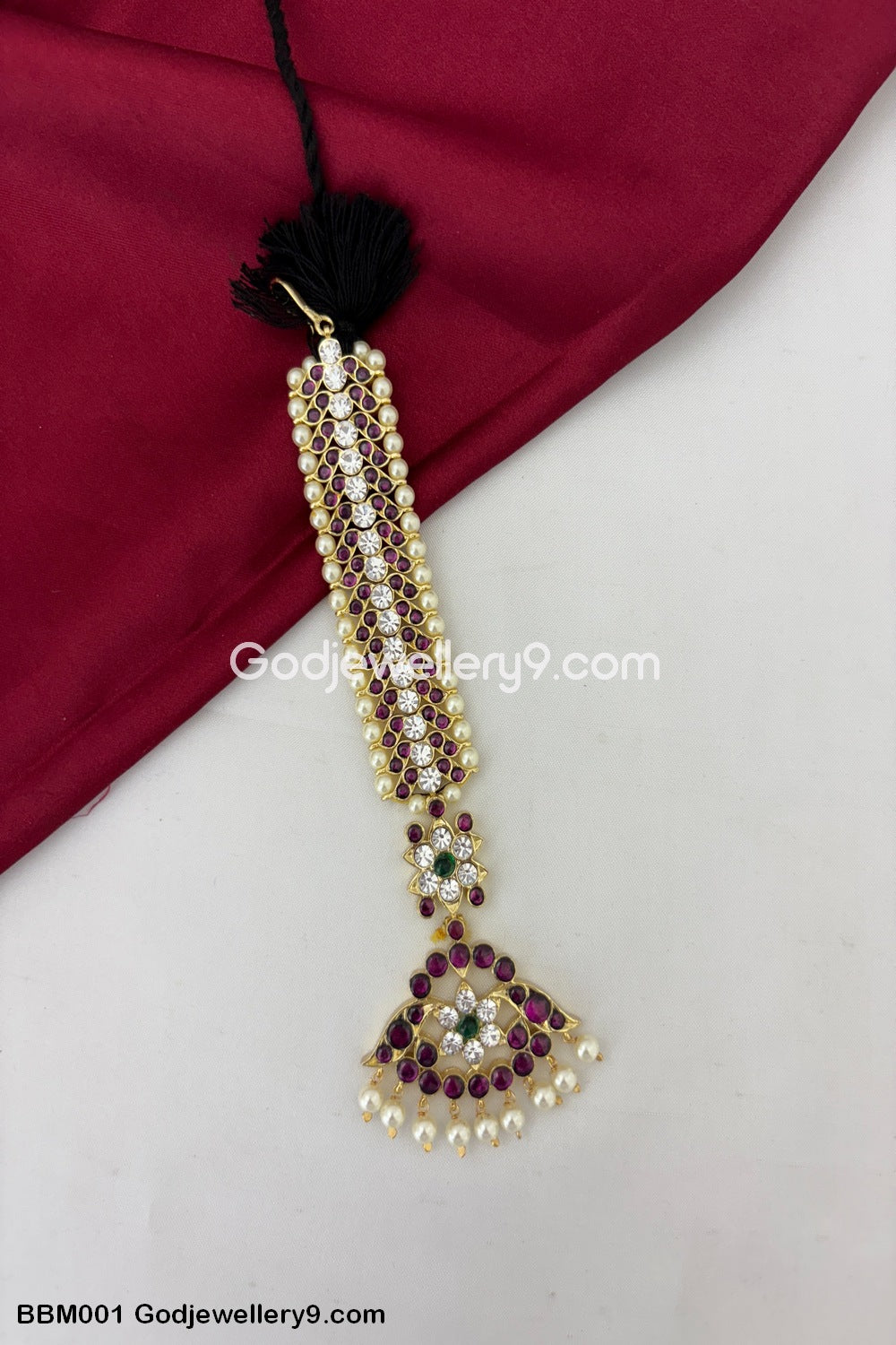 Bharatanatyam Brass Real Kemp Silver Look Like Maang Tikka Godjewellery9 BBM001