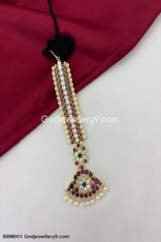 Bharatanatyam Brass Real Kemp Silver Look Like Maang Tikka Godjewellery9 BBM001