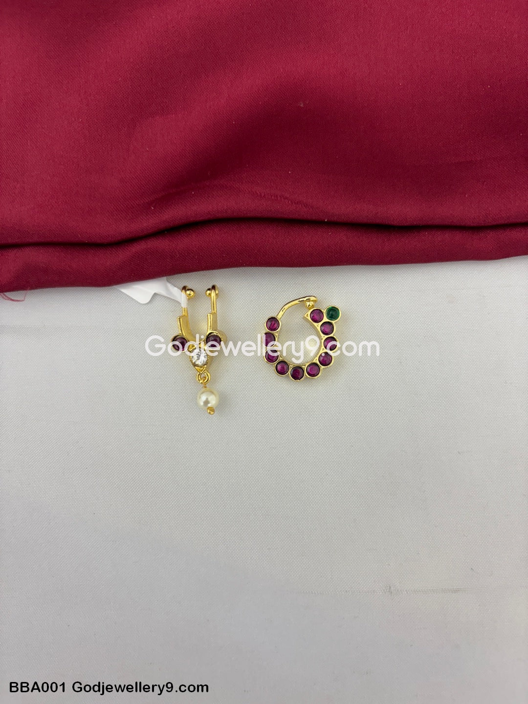 Bharatanatyam Kemp Nath Bulaki Brass Nose Ring Godjewellery9 BBA001