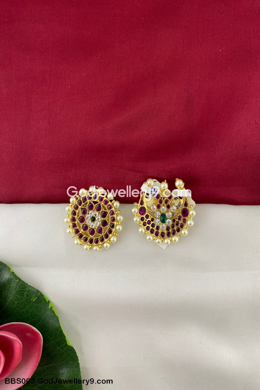 Bharatanatyam Kemp Sun And Moon Brass Ragadi For Hair Decorations Godjewellery9.com BBS003