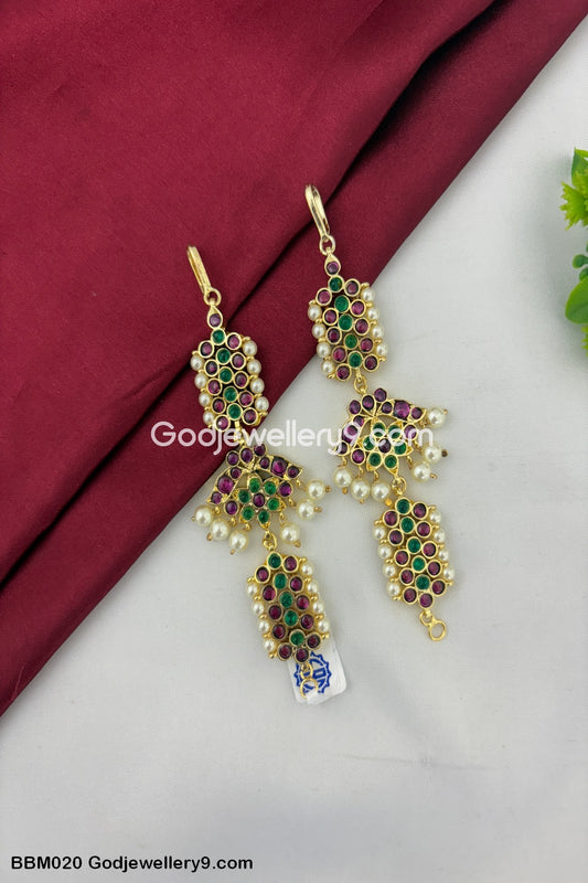 Bharatanatyam Mattal Brass Kemp Ear Chain Godjewellery9.com BBM020