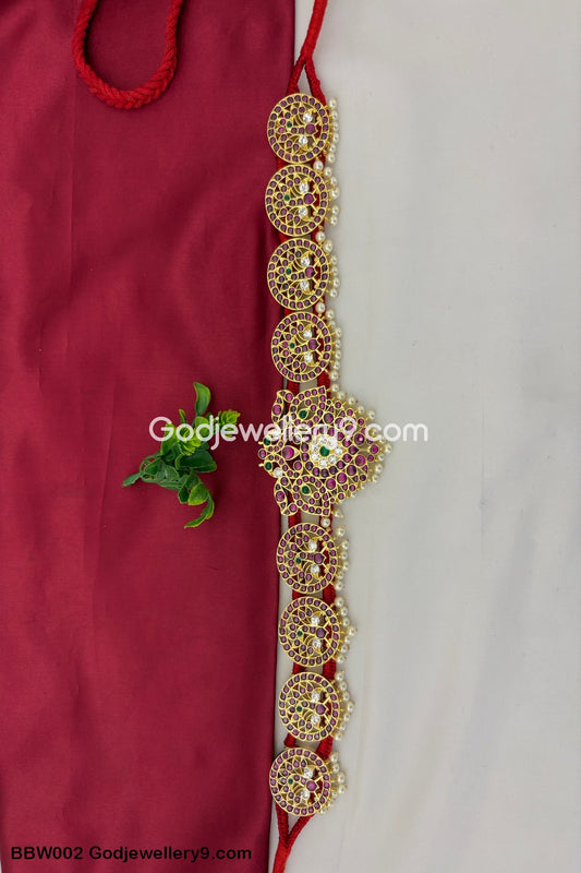 Bharatanatyam Real Kemp Vaddanam Waist belt Brass Godjewellery9.com BBW002