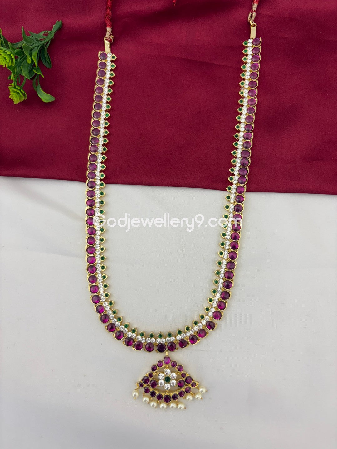 Bharatnatyam Kuchipudi Brass Real Kemp Long Haram For Bharatanatyam Online Godjewellery9
