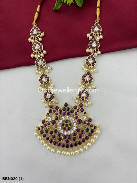 Brass Kemp Mango Short Necklace For Bharatanatyam Godjewellery9 BBN020