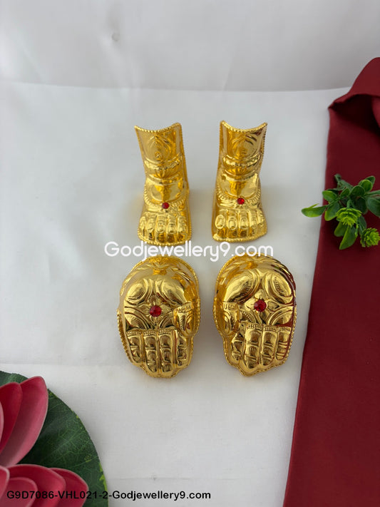 Buy Deity Varalakshmi Gold Plated Hands and Legs Hastam Padam for Pooja G9D7086-VHL021-2-Godjewellery9.com