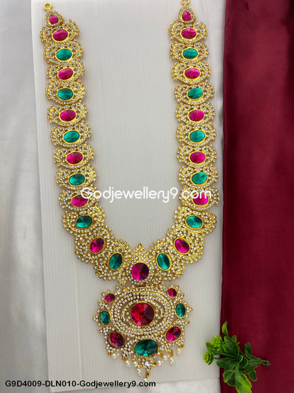 Deity 1 Step Long Jewellery Haram for God Moorthy Idols G9D4009-DLN010-Godjewellery9.com 1