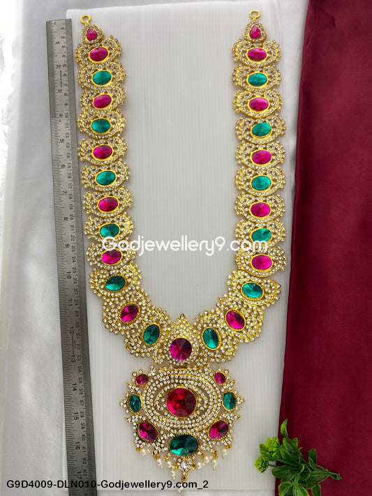 Deity 1 Step Long Jewellery Haram for God Moorthy Idols G9D4009-DLN010-Godjewellery9.com 2
