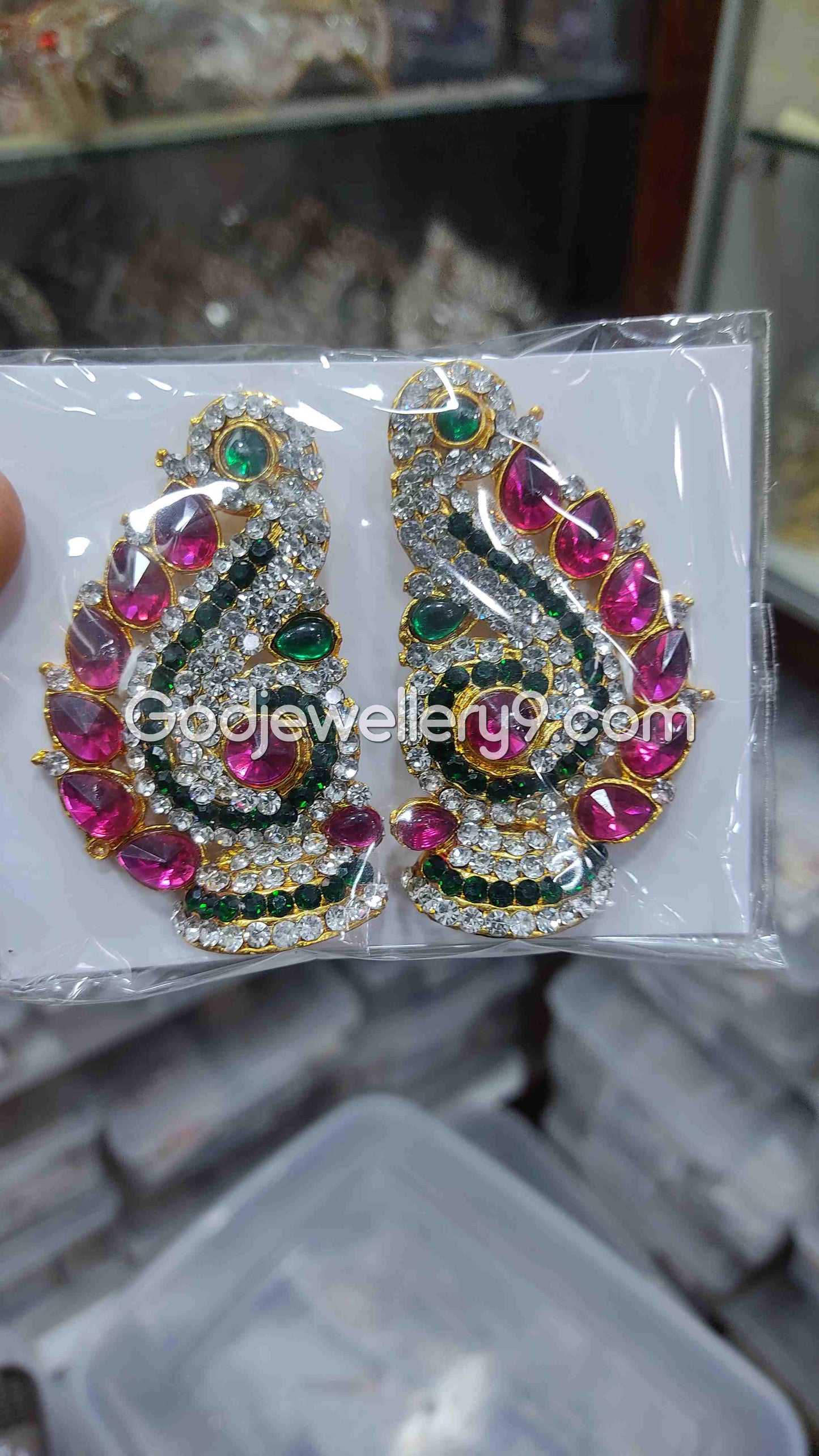 Deity Amman Earrings karna Pathakam Jewellery God G44 Godjewellery9