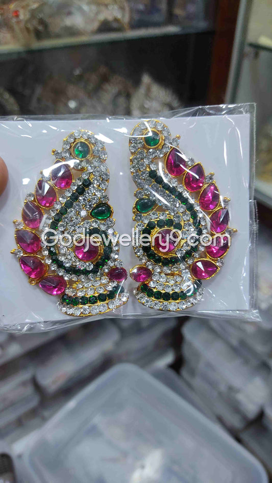 Deity Amman Earrings karna Pathakam Jewellery God G44 Godjewellery9