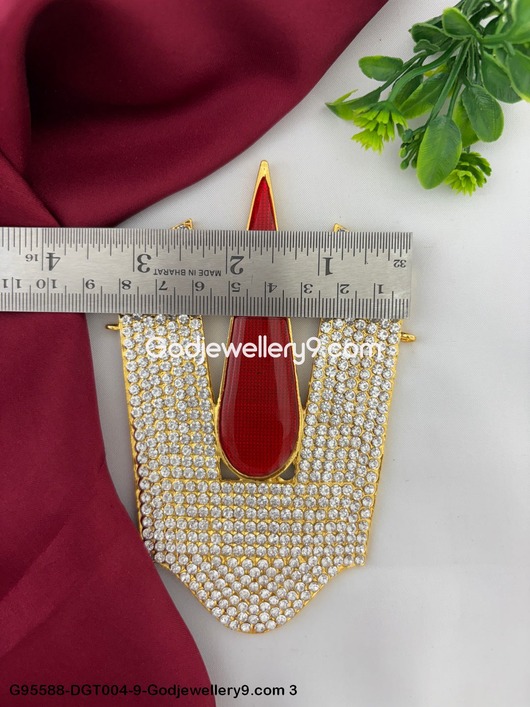 Deity Balaji God Stone Namam Tilak for Home and Temple Use Alankaram G95588-DGT004-9-Godjewellery9.com 3