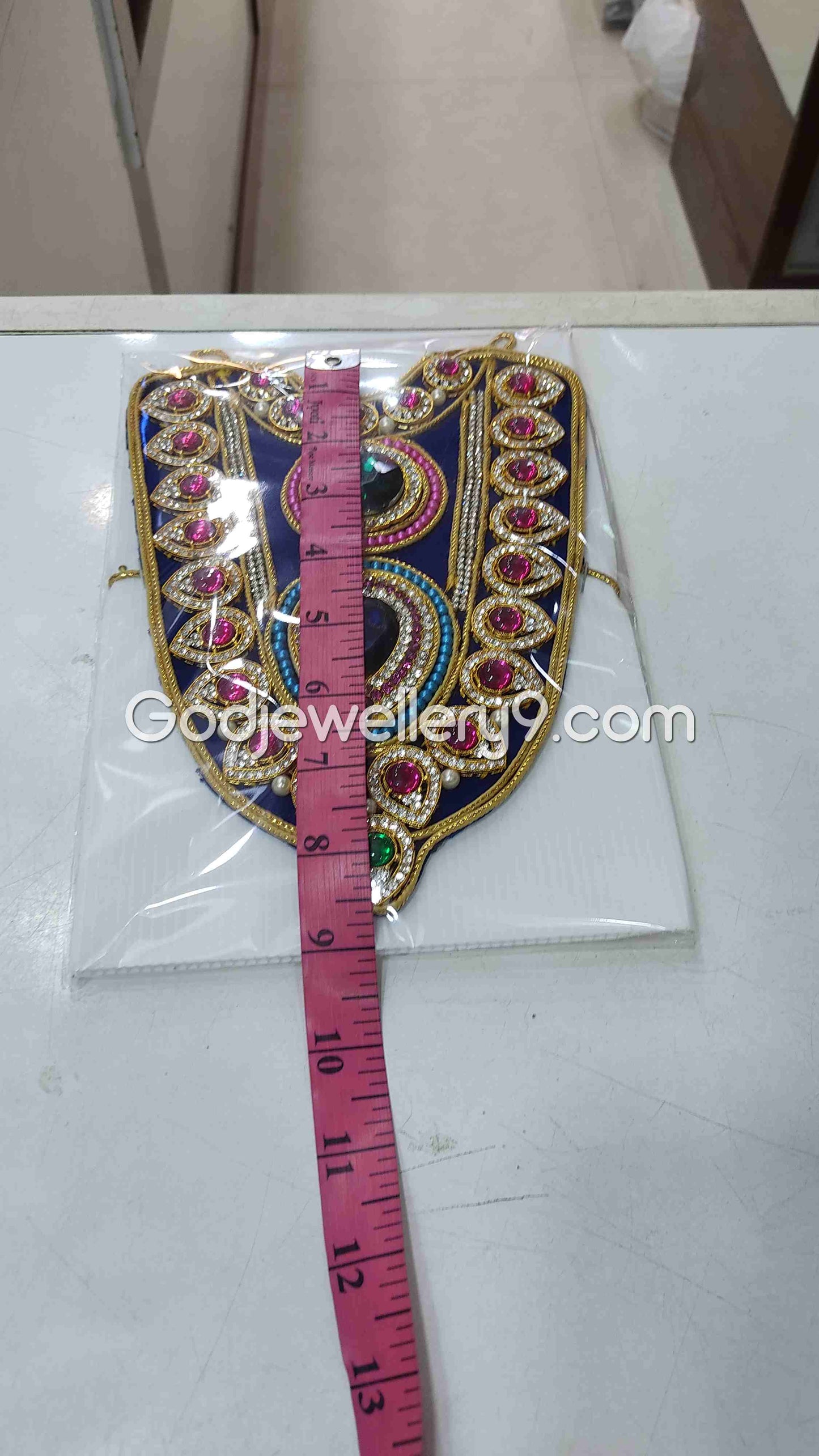 Deity Blue Long Kavasam Necklace MultiColor God Haram Jewellery 1 godjewellery9
