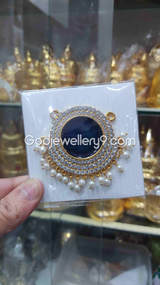 Deity Blue Medium S Round Dollar Pendant Pathakam For God R19 Godjewellery9