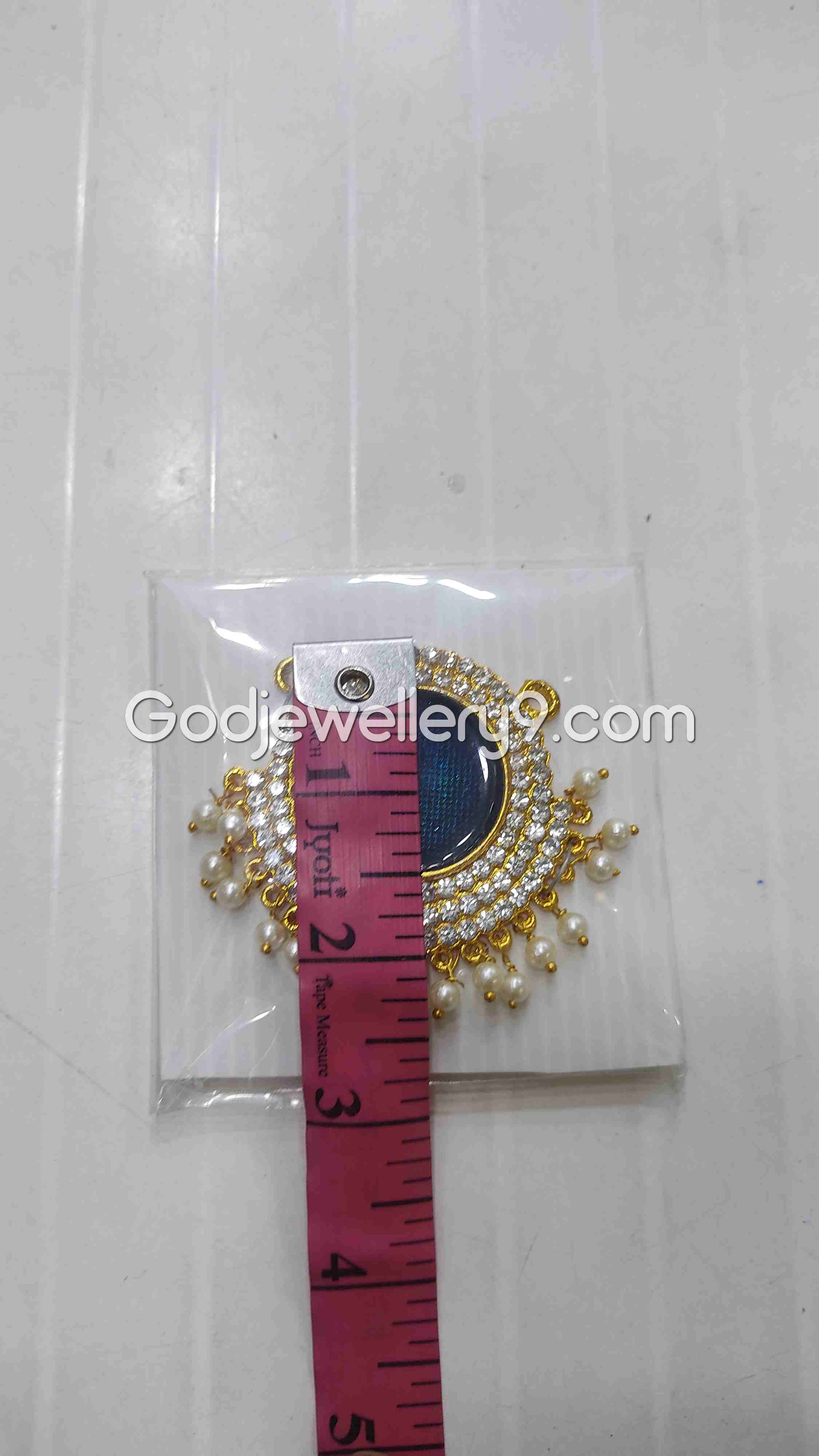 Deity Blue Medium S Round Dollar Pendant Pathakam For God R19 Godjewellery9 1