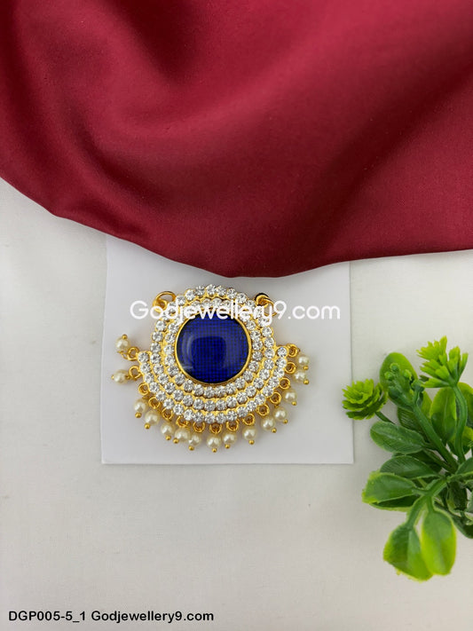Deity Dollar Pendant God Jewelley Blue EnamelFor All Gods And Goddesses GodJewellery9.com DGP005-5 1