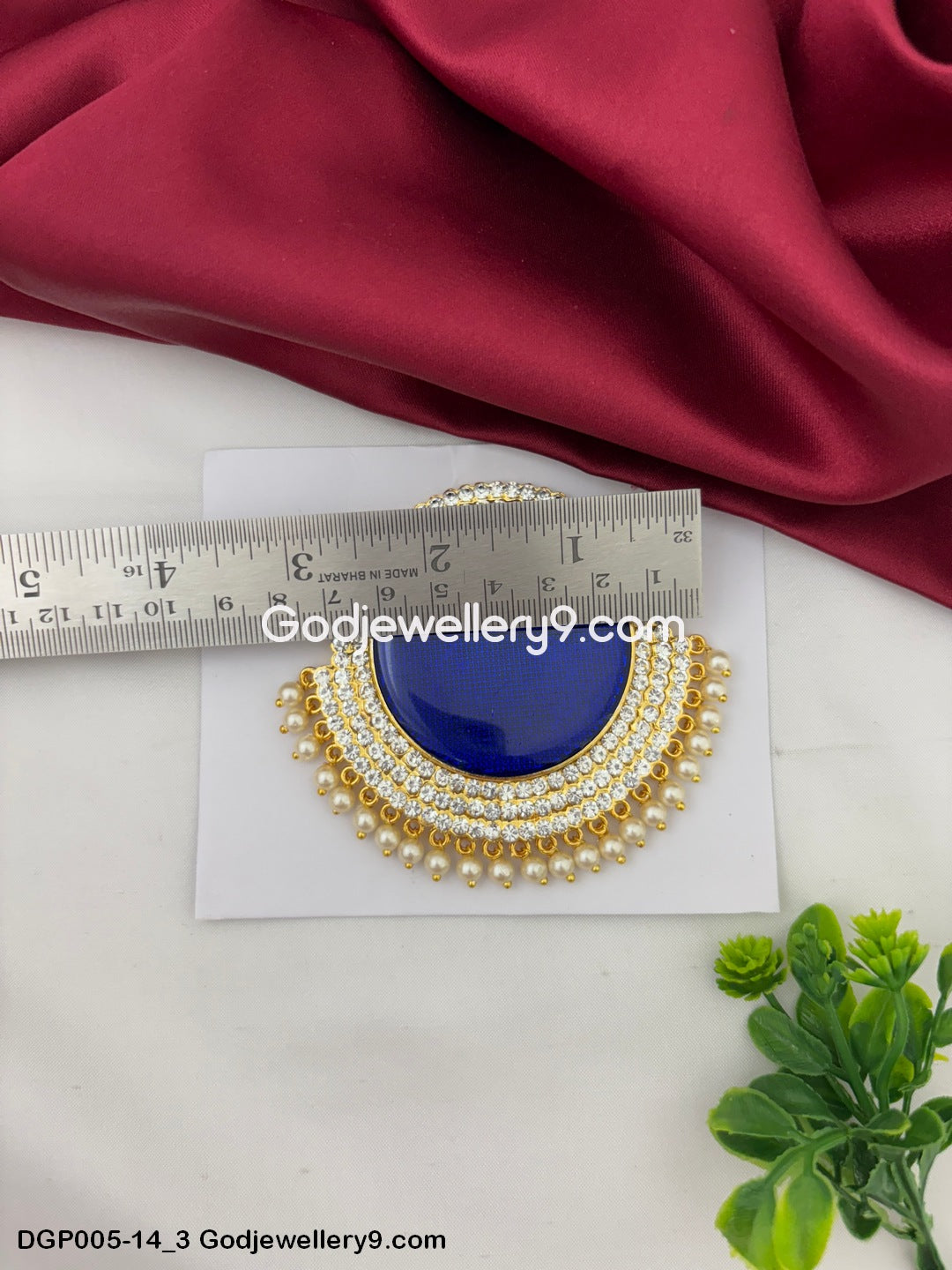Deity Dollar Pendant God Jewelley Blue Enamel For All Gods And Goddesses GodJewellery9.com DGP005-14 3