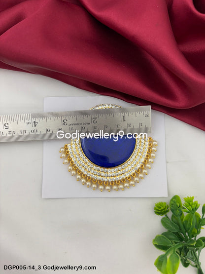 Deity Dollar Pendant God Jewelley Blue Enamel For All Gods And Goddesses GodJewellery9.com DGP005-14 3