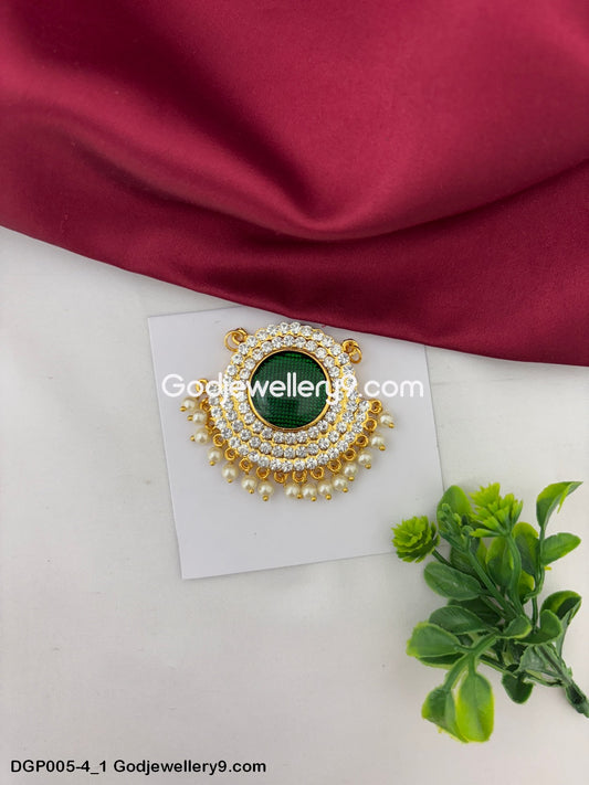 Deity Dollar Pendant God Jewelley Green For All Gods And Goddesses GodJewellery9.com DGP005-4 1