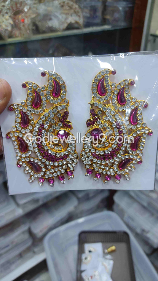 Deity Earrings Stone karna Pathakam God Jewellery G49 Godjewellery9