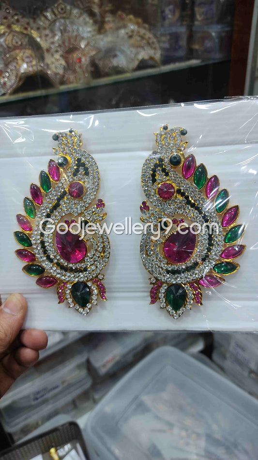Deity God Amman Earrings karna Pathakam Jewellery G45 Godjewellery9